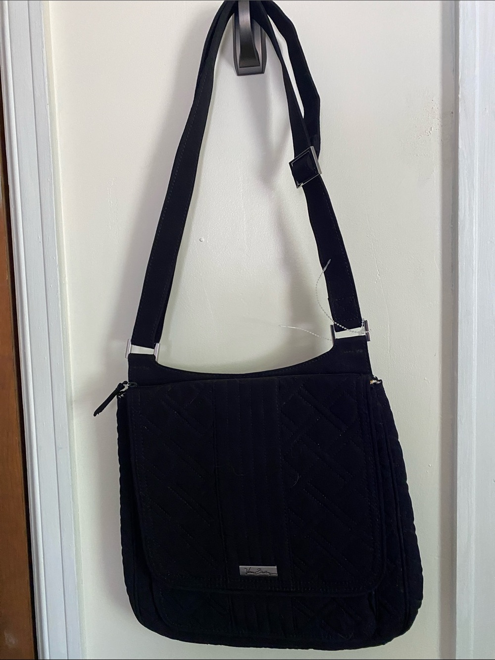 Vera Bradley Quilted Black Crossbody Shoulder Bag - Women